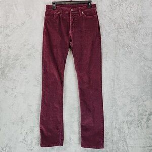 Patagonia Jeans Womens Size 29 Burgundy Corduroy Organic Cotton Straight Stretch